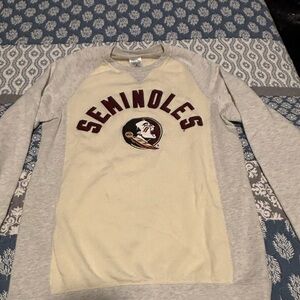 Rivalry Threads Cream and Maroon Sweatshirt